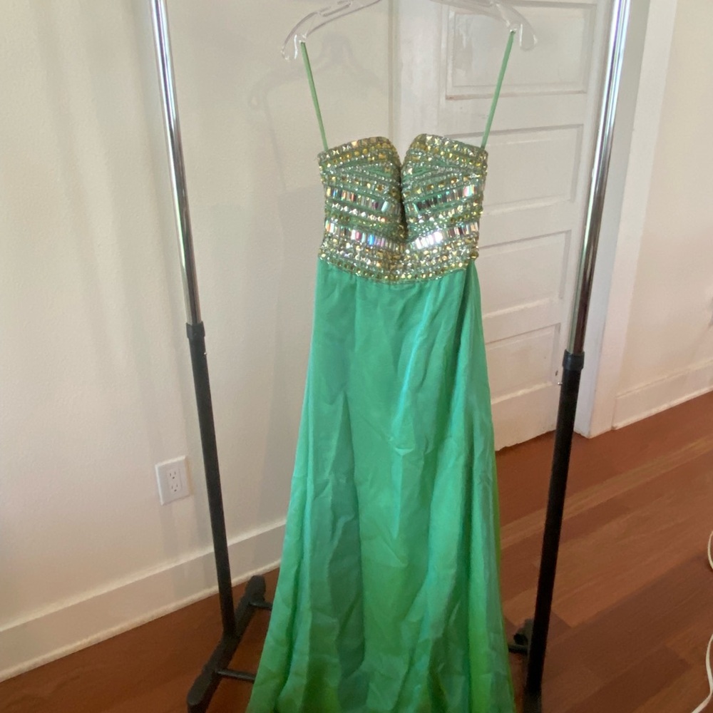 Maggie Sottero Flirt Green Satin Dress